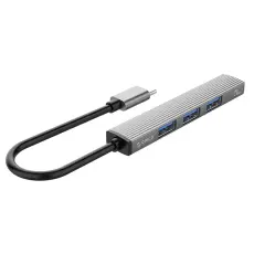 ORICO ORICO USB-C Hub 4x USB-A 3.0 Silvergr&aring;