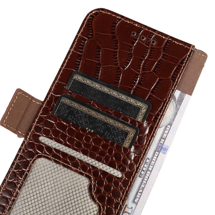 Bild 6,  Samsung Galaxy S26 Fodral RFID Äkta Läder Krokodil Textur