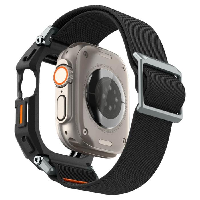 Bild 3, Spigen Spigen Apple Watch 49 mm Skal/Armband Lite Fit 'Pro' Matt Svart