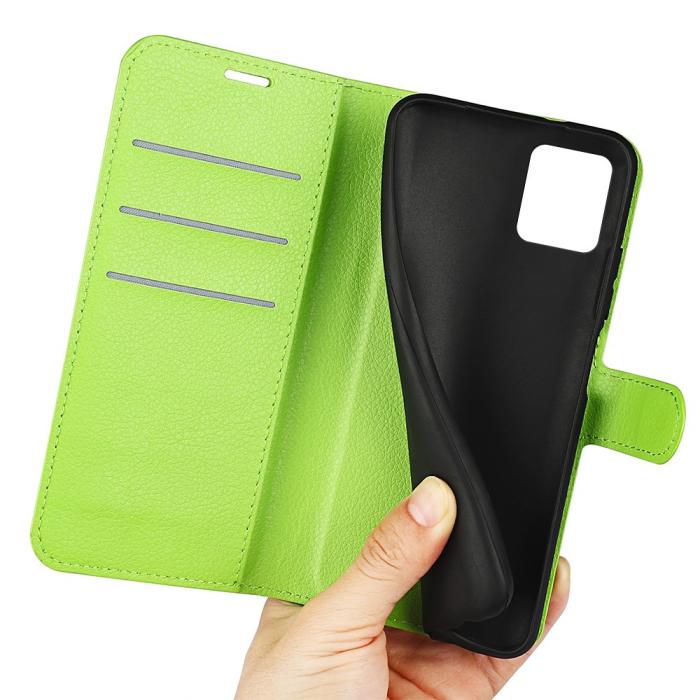 Bild 4,  Motorola Moto G32 Fodral Litchi Läder Grön