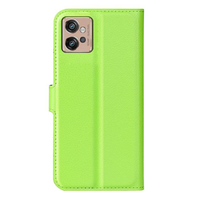 Bild 6,  Motorola Moto G32 Fodral Litchi Läder Grön