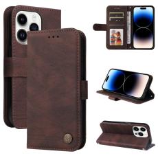  iPhone 15 Pro Fodral Skin Feel L&auml;der Brun