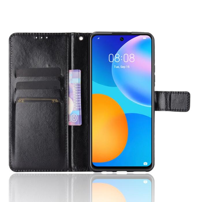 Bild 4,  Huawei P Smart (2021) - Crazy Horse Fodral - Svart