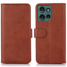  Motorola Edge 50 Neo Fodral L&auml;der Brun