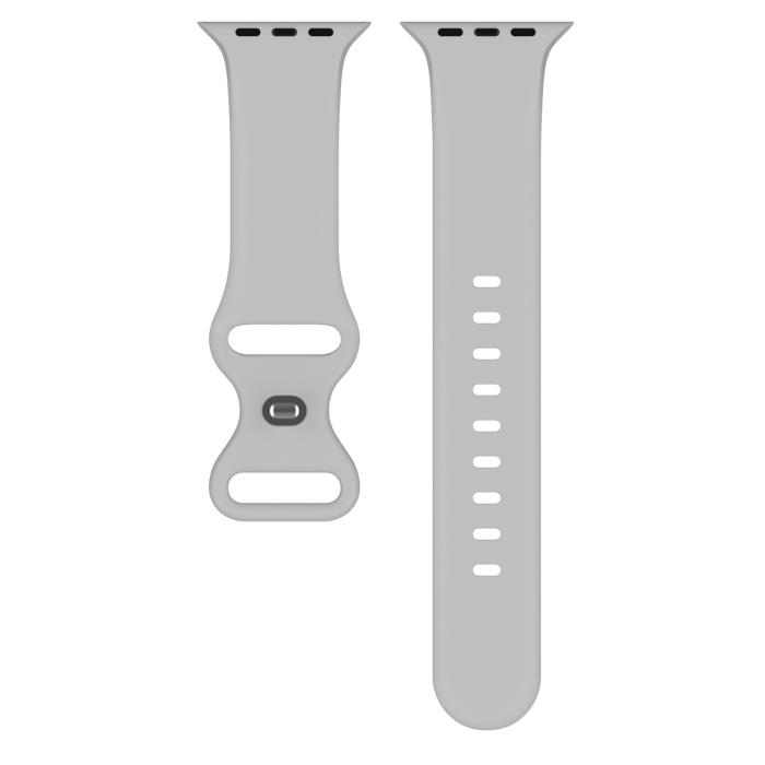 Bild 3, ColorPop Silikon Armband Butterfly Apple Watch 42/44/45/46/49 mm (S/M) Grå