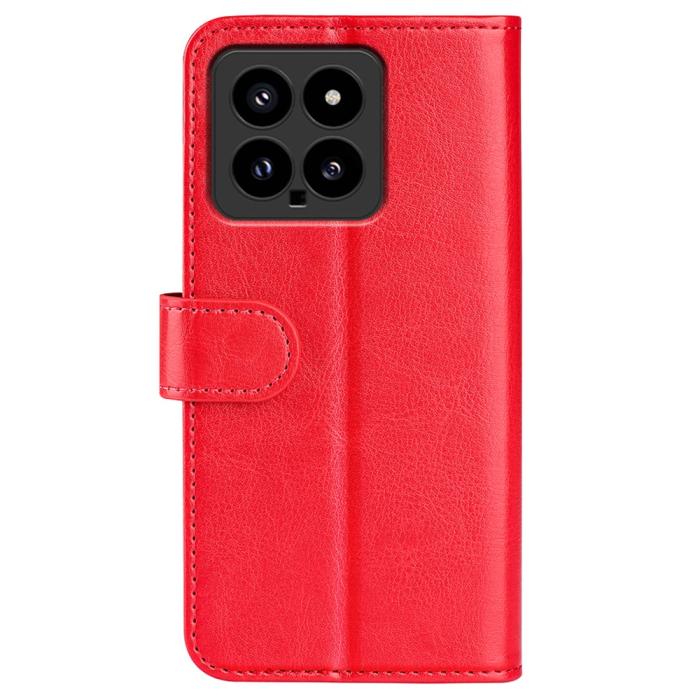 Bild 6,  Xiaomi 14 Fodral Crazy Horse Läder Röd