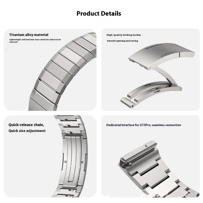 Bild 5,  Huawei Watch GT 6 46 mm Armband Rostfritt Stål Silver