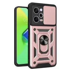  Xiaomi Redmi Note 12 Pro 5G Skal CamShield Ring Hybrid Ros&eacute;guld