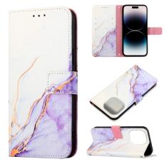  iPhone 14 Pro Fodral Marmor Vit/Lila