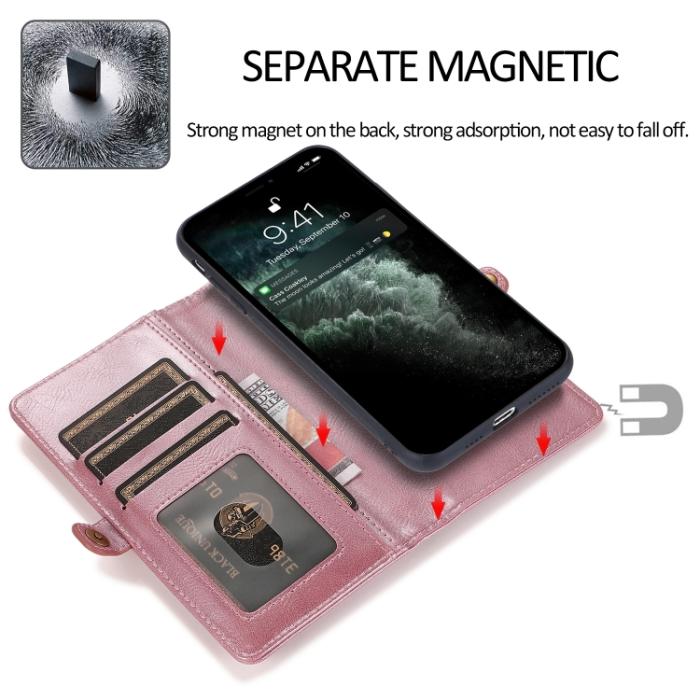Bild 3,  iPhone 14 Pro 2in1 Fodral Magnet Med Frontficka Roséguld