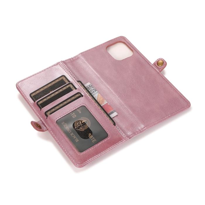 Bild 6,  iPhone 14 Pro 2in1 Fodral Magnet Med Frontficka Roséguld