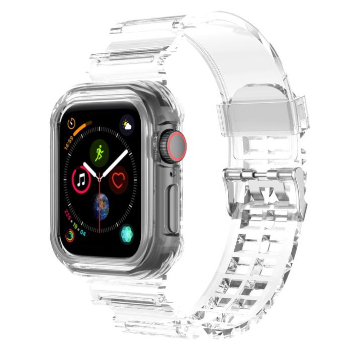 Bild 2,  Apple Watch 38/40/41/42 mm Kristall Skal/Armband Transparent