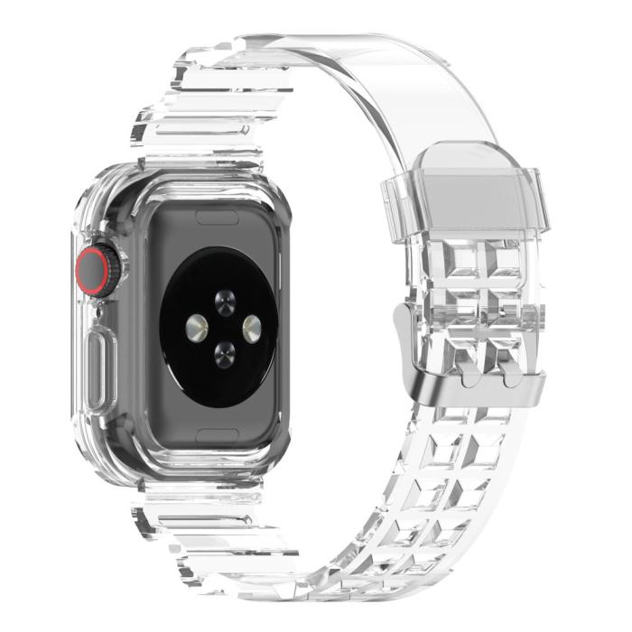 Bild 3,  Apple Watch 38/40/41/42 mm Kristall Skal/Armband Transparent