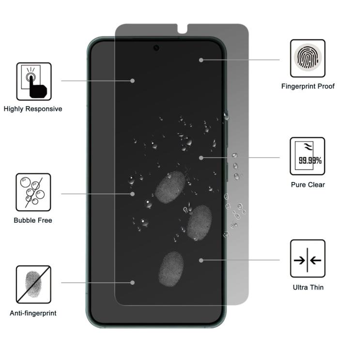 Bild 2,  Samsung Galaxy S24 Skärmskydd Härdat Glas Privacy
