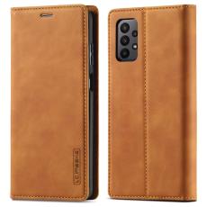 LC.IMEEKE LC.IMEEKE Samsung Galaxy A23 5G Fodral Flip L&auml;der Brun