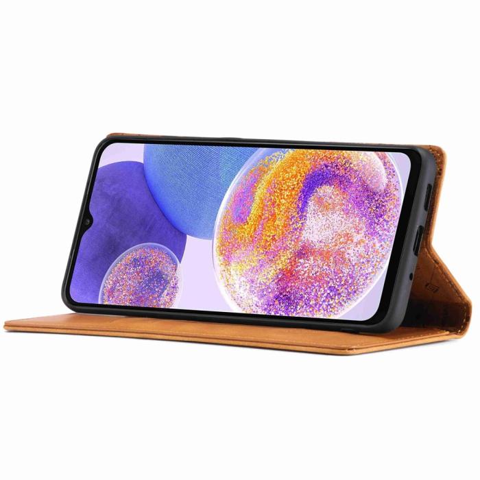 Bild 4, LC.IMEEKE LC.IMEEKE Samsung Galaxy A23 5G Fodral Flip Läder Brun