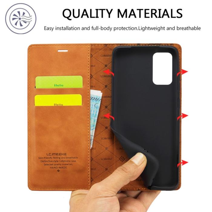 Bild 6, LC.IMEEKE LC.IMEEKE Samsung Galaxy A23 5G Fodral Flip Läder Brun