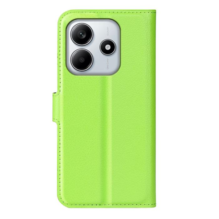 Bild 6,  Xiaomi Redmi Note 14 4G Fodral Litchi Läder Grön