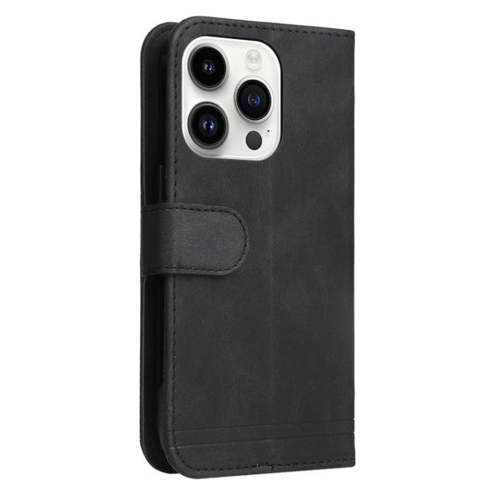 Bild 3,  iPhone 15 Pro Fodral Skin Feel Läder Svart