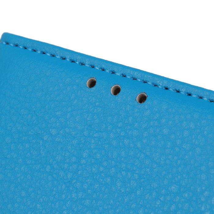 Bild 5,  Huawei P40 Lite E - Litchi Plånboksfodral - Blå