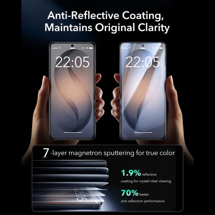 Bild 6, ESR ESR Galaxy S26 Ultra 2-PACK Skärmskydd UltraFit Armorite Pro Härdat Glas