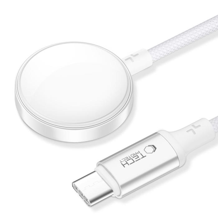 Bild 2, Tech-Protect Tech-Protect 1m Apple Watch Laddare UltraBoost USB-C Vit