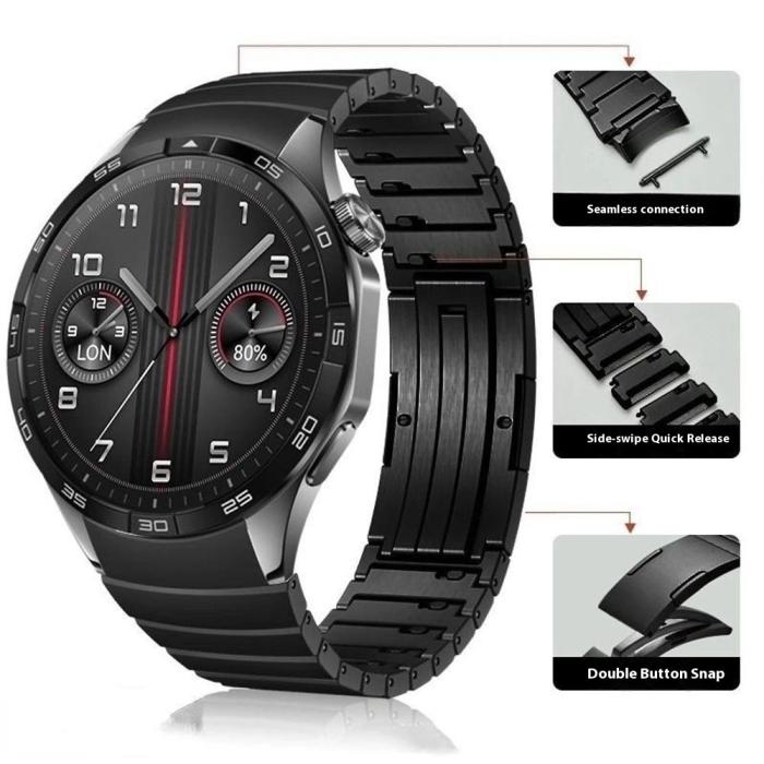 Bild 4,  Huawei Watch GT 6 46 mm Armband Rostfritt Stål Svart