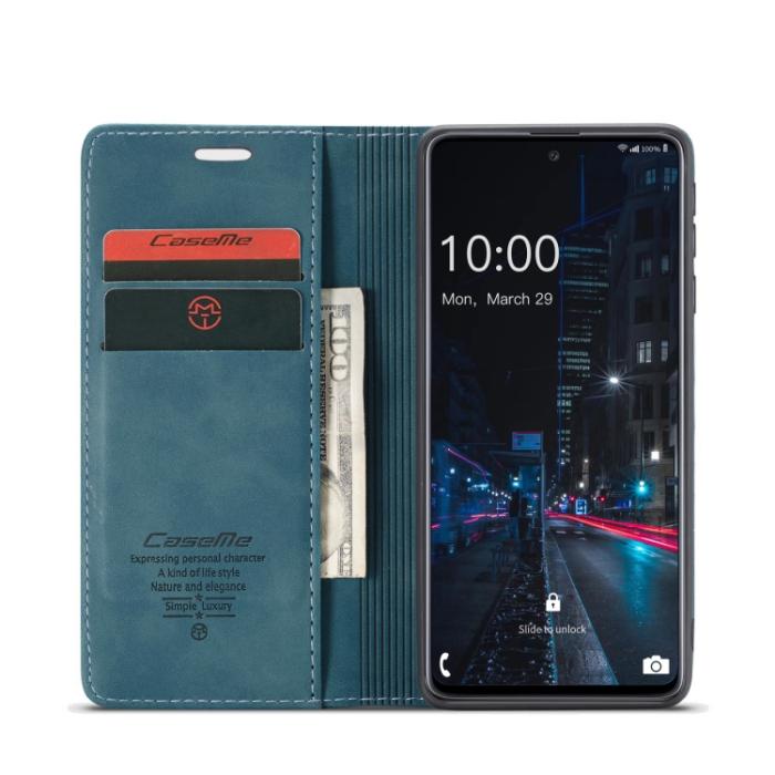 Bild 4, CASEME CASEME Samsung Galaxy A33 5G Fodral Retro Blå/Grön