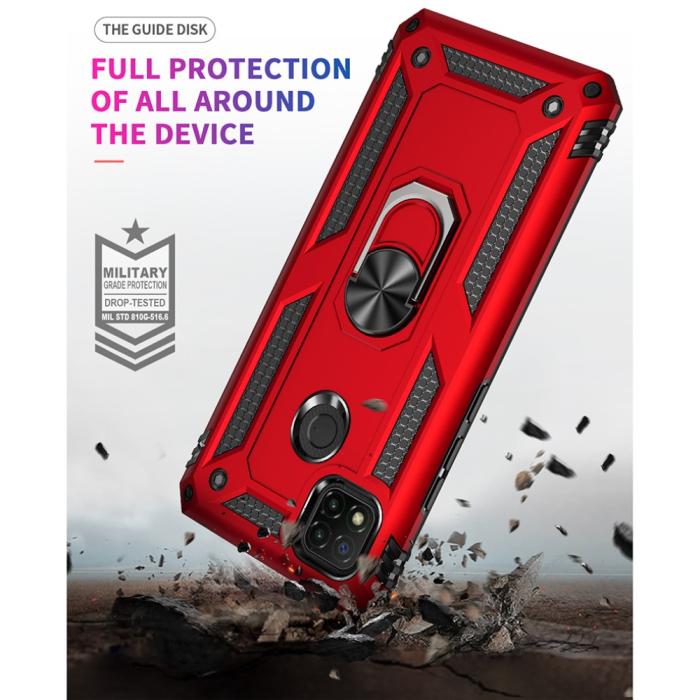 Bild 6,  Xiaomi Redmi 9C Skal Ring Shockproof Röd