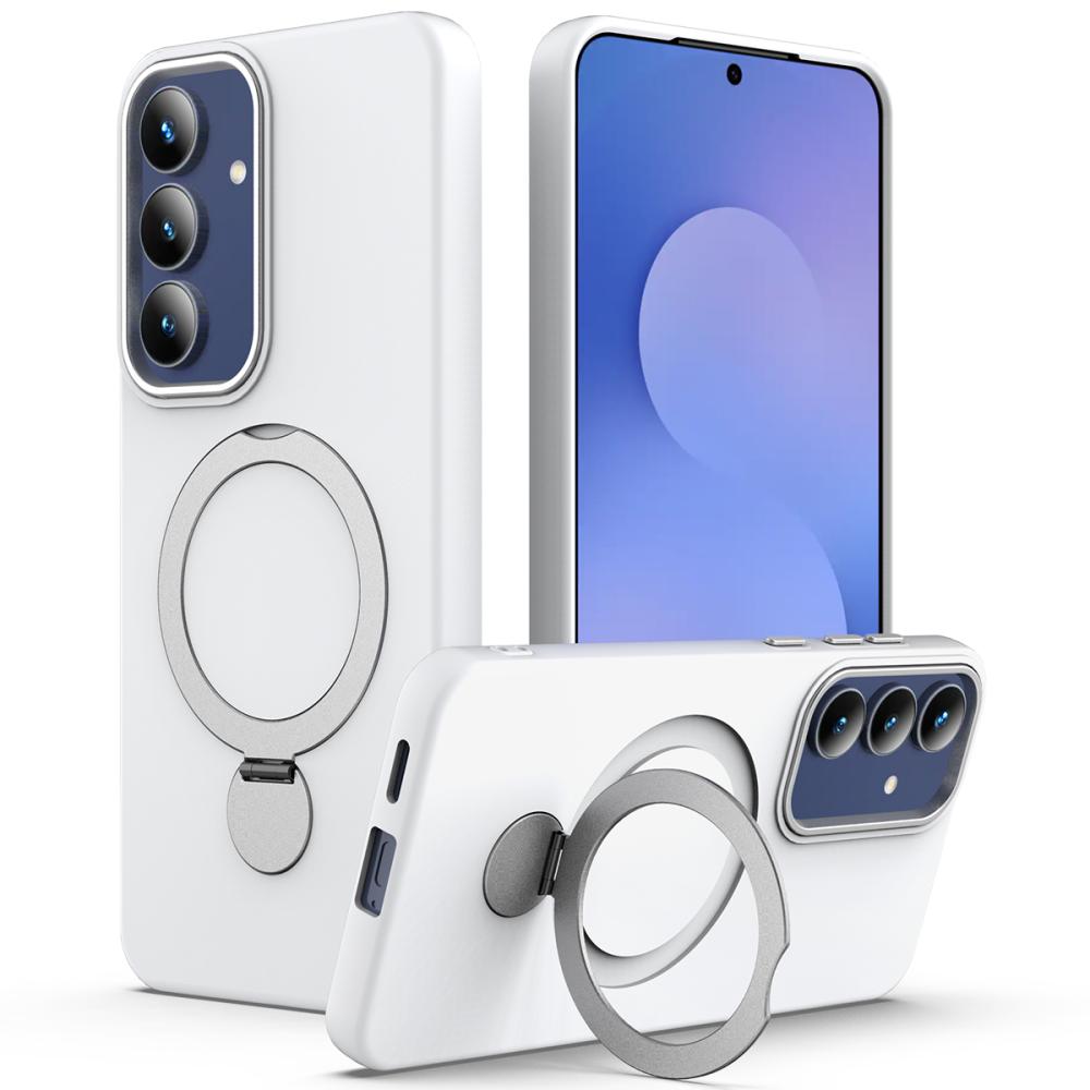  Samsung Galaxy S25 FE Skal MagSafe Kickstand Hybrid Vit