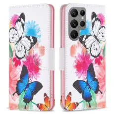  Galaxy S24 Ultra Fodral Med Tryck Tv&aring; Fj&auml;rilar