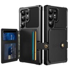  Galaxy S24 Ultra Skal Med Pl&aring;nboksfunktion Svart