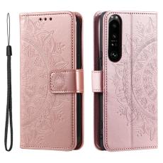  Sony Xperia 1 VI Mandala L&auml;der Fodral Ros&eacute;guld
