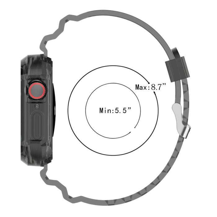 Bild 6,  Apple Watch 38/40/41/42 mm Kristall Skal/Armband Transparent
