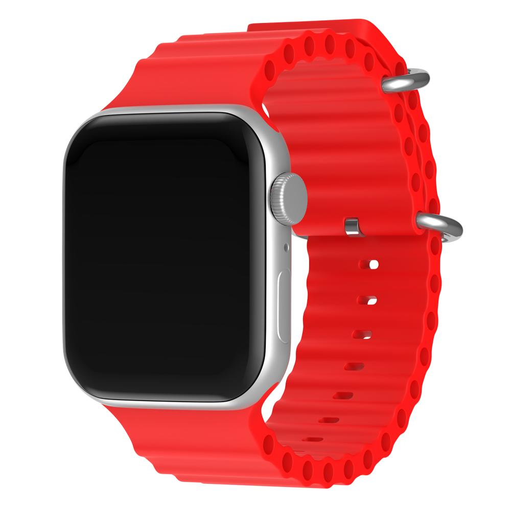 ColorPop Apple Watch 42/44/45/46/49 mm Armband Ocean Wave Röd