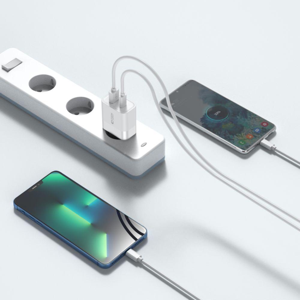 Tech-Protect Tech-Protect 30W PD QC USB-C / USB-A Väggladdare Vit