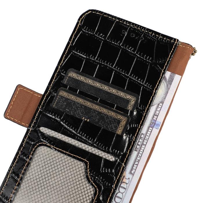 Bild 6,  Samsung Galaxy S26 Fodral RFID Äkta Läder Krokodil Textur