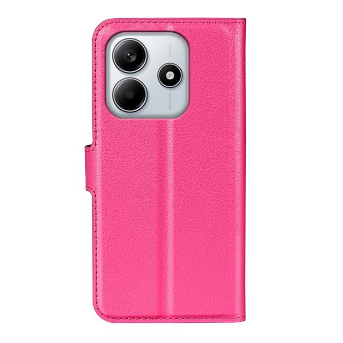 Bild 6,  Xiaomi Redmi Note 14 4G Fodral Litchi Läder Rosa