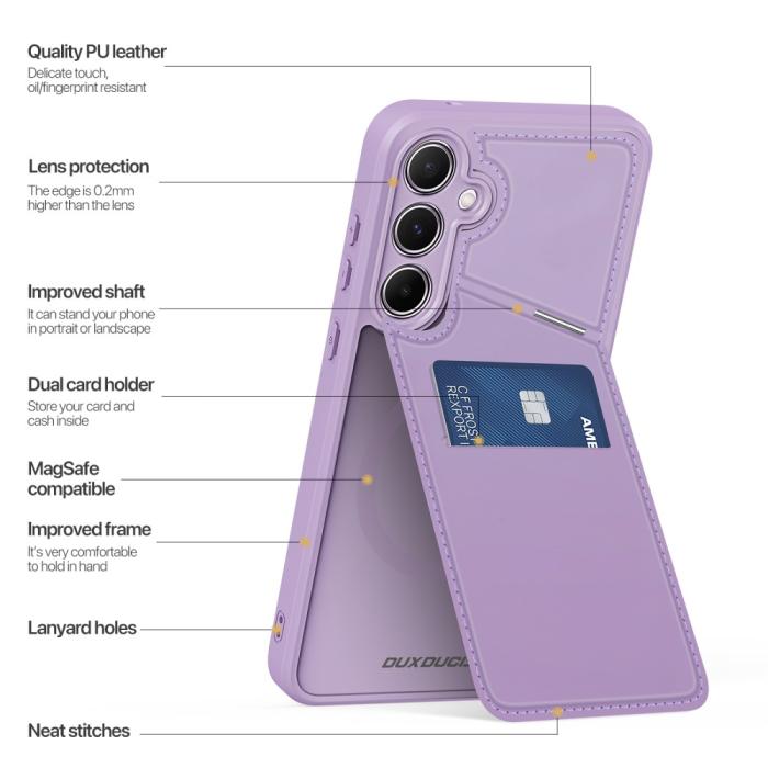 Bild 3, DUX DUCIS DUX DUCIS Galaxy S25 Plus Skal RFID Rafi II Series Lila/Rosa