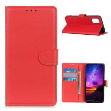  Huawei P Smart (2021) - Litchi Pl&aring;nboksfodral - R&ouml;d