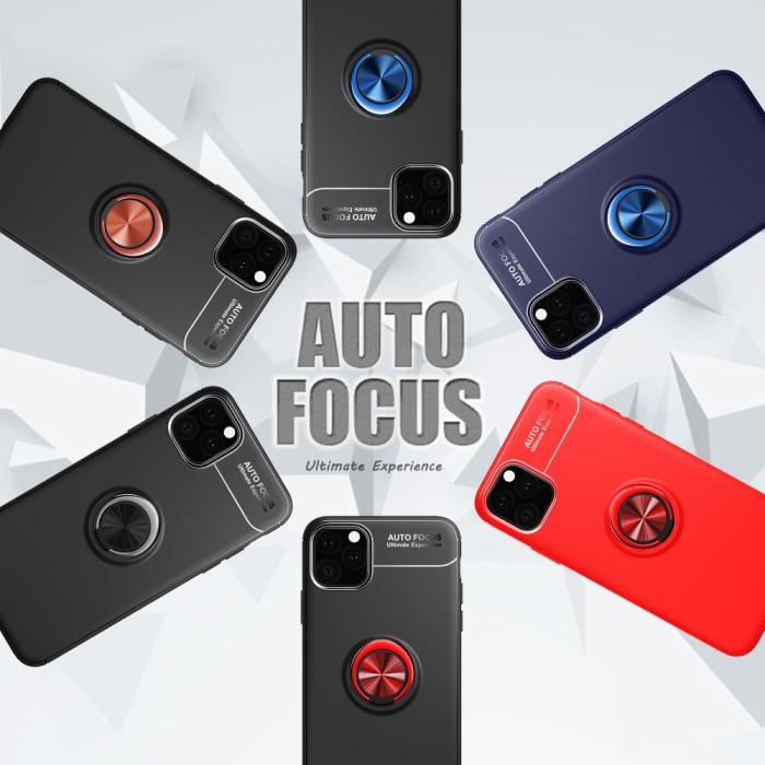 Bild 4,  iPhone 11 Pro Max - Ring Skal - Funkar med magnethållare - Svart/Blå