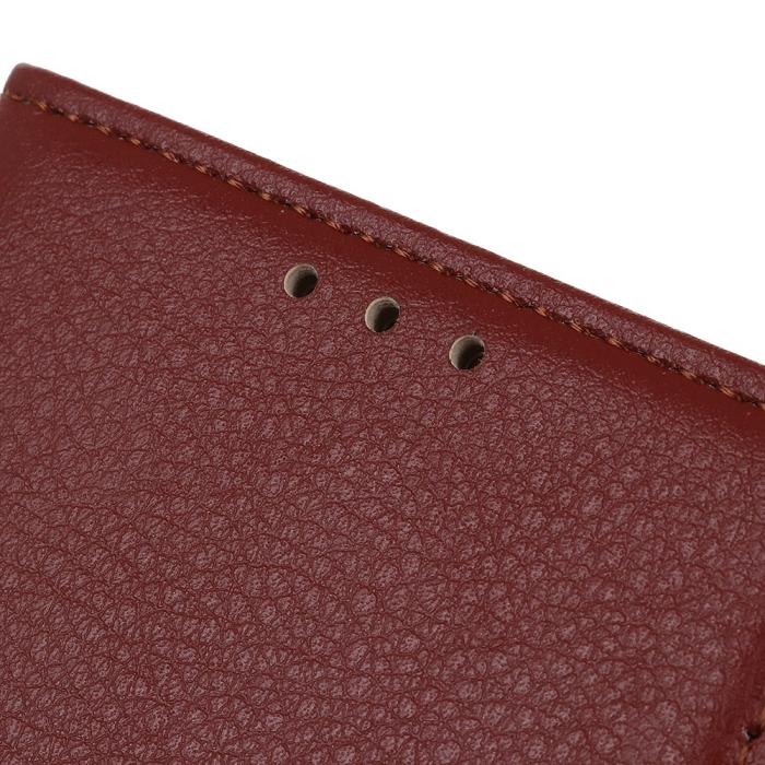 Bild 5,  Huawei P40 Lite E - Litchi Plånboksfodral - Brun