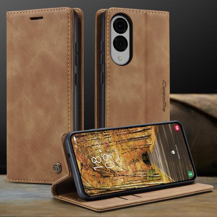 Bild 5, CASEME CASEME Samsung Galaxy S25 Edge Fodral Flip Läder Brun