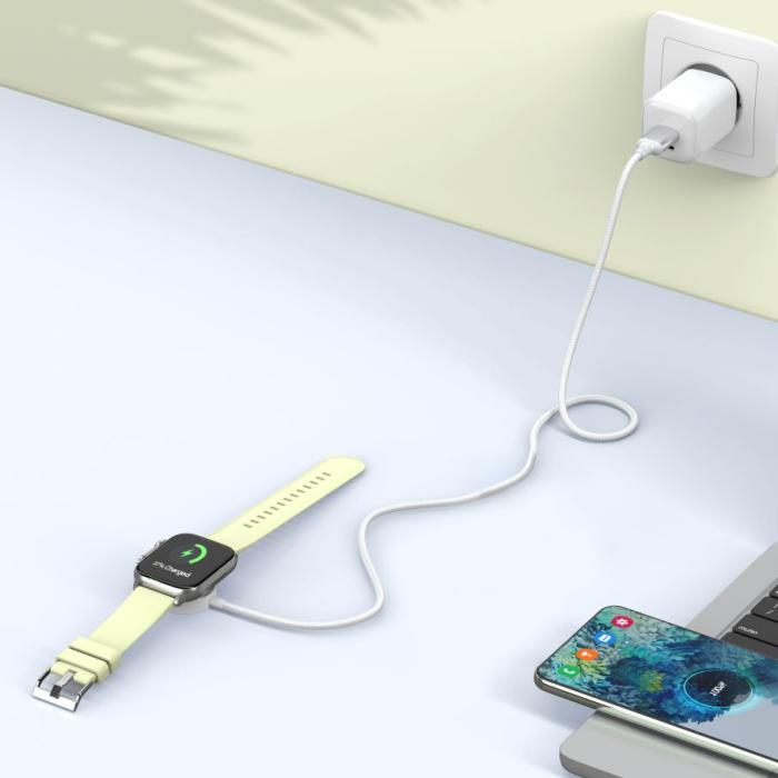 Bild 5, Tech-Protect Tech-Protect 1m Apple Watch Laddare UltraBoost USB-C Vit