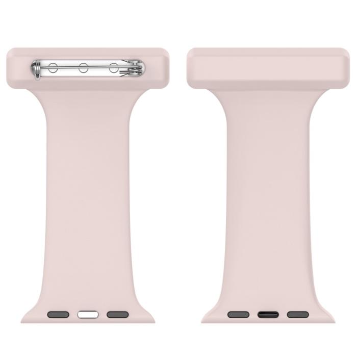 Bild 3,  Apple Watch 42/44/45/46/49 mm Rem Sjuksköterska Ljus Rosa