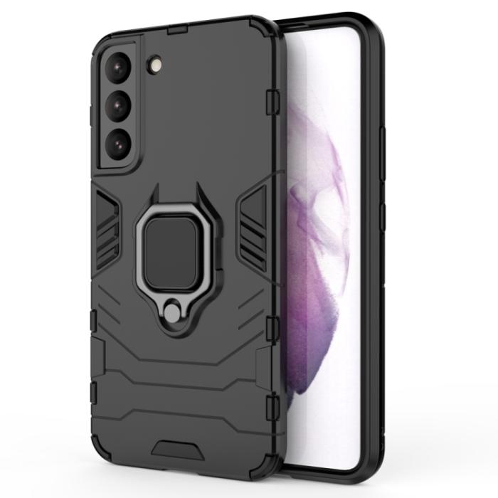 Bild 2,  Samsung Galaxy S22 Skal Hybrid Ring Armor Svart