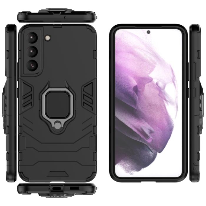 Bild 3,  Samsung Galaxy S22 Skal Hybrid Ring Armor Svart