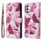  Samsung Galaxy S25 Fodral Läder Marmor Lila