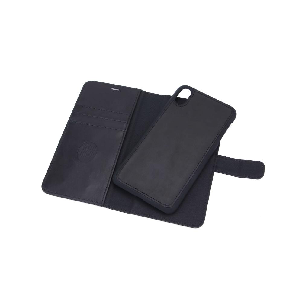 Radicover Radicover iPhone Xs Max Mobilfodral 2in1 Äkta Läder Svart