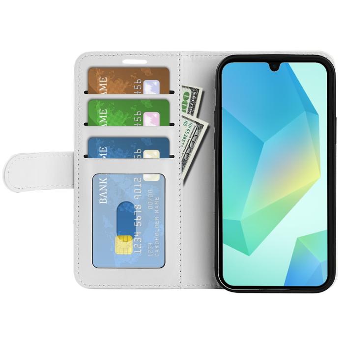 Bild 5,  Samsung Galaxy A17 Fodral Crazy Horse Läder Vit